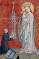 Abt Peter von Gomaringen gibt den Dachreiter Maria dar